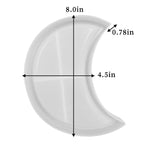 Large Moon Tray Mold For Resin Concrete, Moon Silicone Mold, Crescent Storage Tray Container Epoxy Resin Casting Mold, Home Ornament Mold For Jewelry Holder Candle Holder Vanity Tray Dish