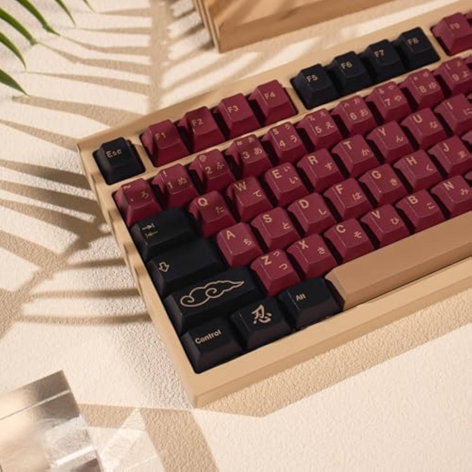 129 Keys Pbt Japanese Keycaps Dye Sub Cherry Profile Red Samurai Keycaps Set F