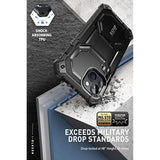 i-Blason iPhone 14 (2022) / iPhone 13 (2021) 6.1 inch Case with Built-in Screen Protector, Kickstand Belt Clip [Armorbox] 360 Degree Shockproof Protection (Black)