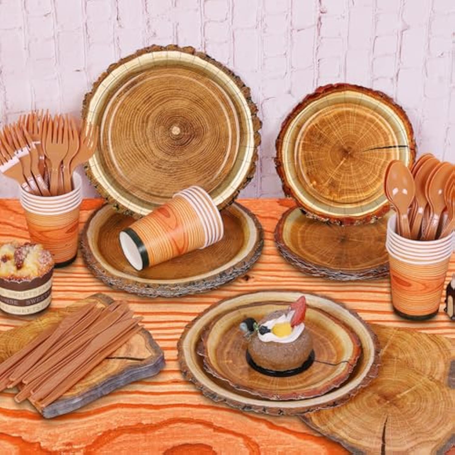 129pcs Camping Birthday Party Supplies Camo Hunting Tableware Decor