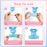 12Pcs Baby Gender Reveal Honeycomb Centerpieces