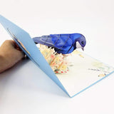 Blue Jay Bird Pop Up Birthday Card - Happy Birthday Pop Up Card For Son, Daughter, Wife, Friends, Nature, Wild Animal, Bird Lovers (Blue Jay Bird Pop Up Card)