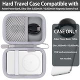 for Anker Nano Power Bank Ultra-Slim 5,000Mah & Maggo Power Bank 10K Case,Compatible with Anker A1665/A1664 Slim Magnetic Charger,Protective Carrying