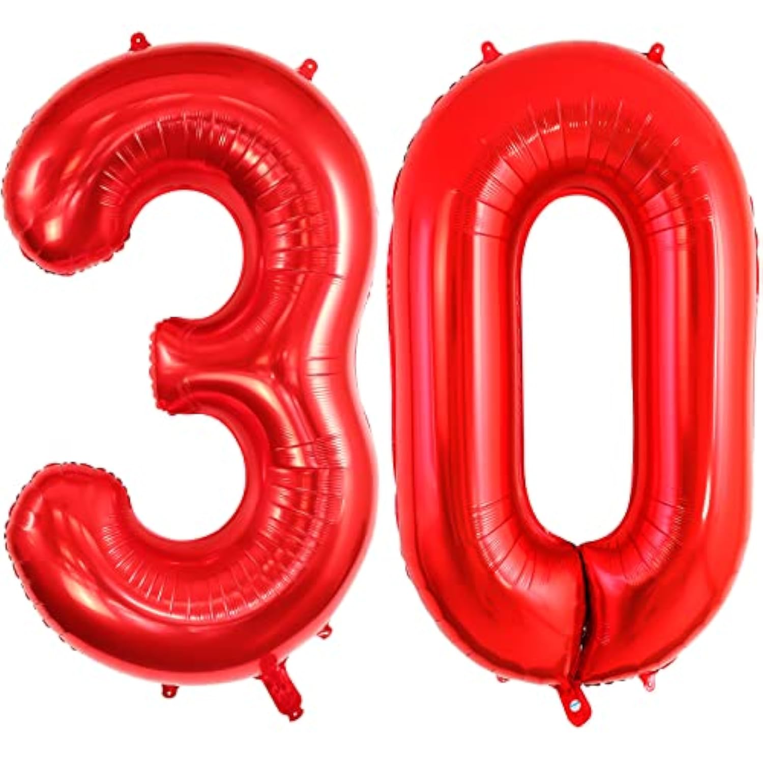 40" Red 30 Number Foil Balloon for 30th Birthday Party Decorations