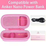 co2CREA Hard Case Compatible with Anker 621 Nano Power Bank 5,000mAh 12W Portable Charger, Pink Case
