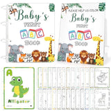 Baby'S First Abc Book Baby Shower Game 26 Pcs Coloring Card Animal Alphabet A To Z Baby Shower Guest Book Alternative Baby'S First Alphabet Coloring Book