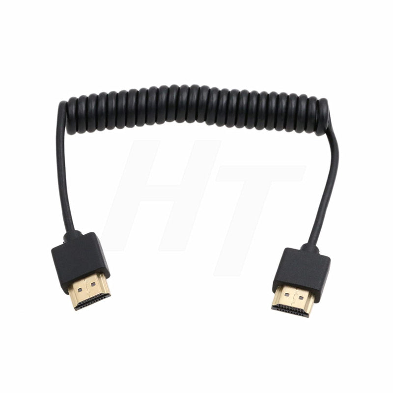 Coiled Thin Hdmi To Hdmi 2.0 4K Cable For Zcam E2 Sony Canon Panasonic Blackma