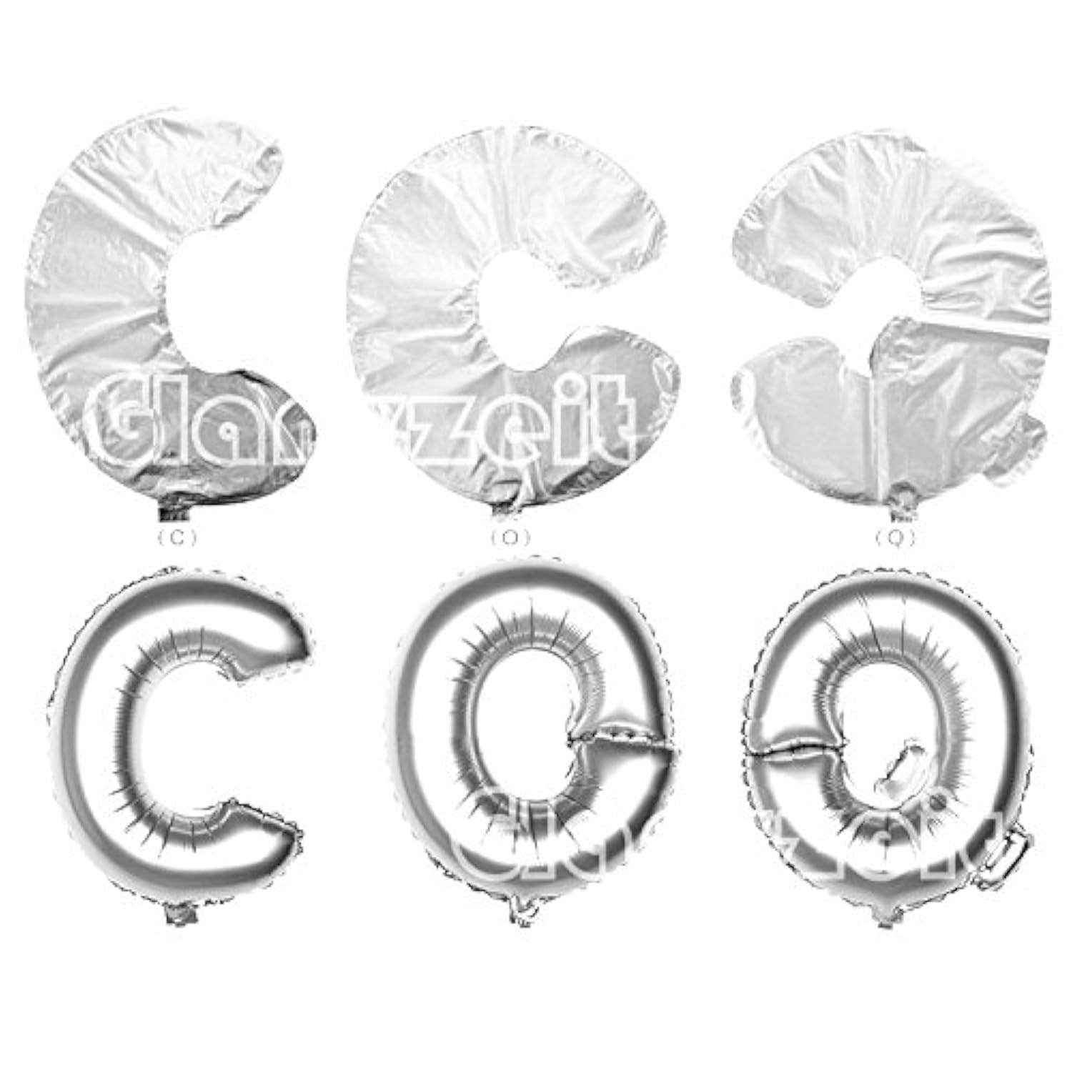 16 Inch Silver Foil Balloons Letters A To Z Numbers 0 To 9 For Prom Wedding Birthday Party Decor (Letter C)