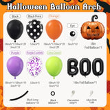 Halloween Balloon Arch Kit: Orange, Black, Purple, Green - 153 Piece