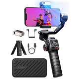 hohem iSteady M6 Kit Gimbal Stabilizer for Smartphone, 3-Axis Phone Gimbal with AI Tracking, Magnetic Fill Light, 18H Long Lasting Battery Stabilizer for iPhone & Android, Ideal for Video Recording