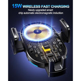 Wireless Car Charger, 15W Fast Charging Auto Clamping Car Phone Holder Wireless Charger Air Vent Car Phone Mount Fit For Iphone 15 14 13 12 Mini Pro Max 11 Xr Xs X, Samsung Galaxy S23 S22 S21+