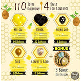 All-In-1 Bee Balloons Arch & Garland Kit – Yellow And Black Balloons For Bumble Bee Party – What Will It Bee Gender Reveal, Honey Bee Baby Shower, Bee Birthday Party Decorations & Supplies