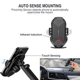 Wireless Car Charger Mount, 15W Qi Fast Charging Auto-Clamping Phone Holder, Vent/Mount Compatible With Iphone 13/12/11/X/8, Samsung S20/S10/Note20/Note10