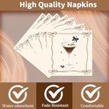 Espresso Martini Birthday Decor - 96Pcs A Tiny Bit Older Paper Plates And Napkins, Disposable Tableware Decoration Espresso Martini Bar Themed Forks Supplies, Serve 24