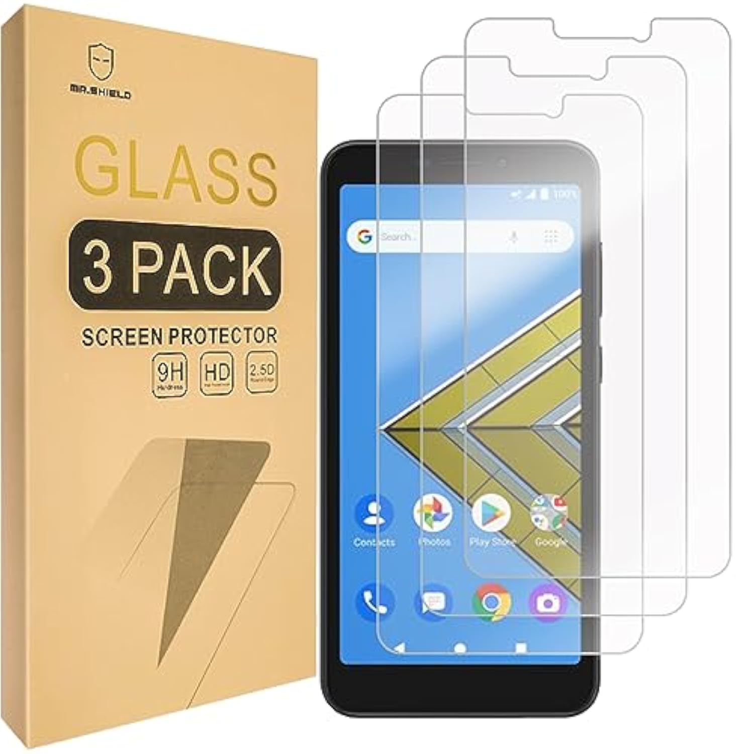 [3-Pack] Designed For At&T Radiant Core [Tempered Glass] [Japan Glass With 9H Hardness] Screen Protector With Replacement