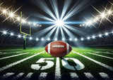 Football Stadium Night Backdrop Bowl Night Spotlight Football Field Photography Background Adults Kids Baby Shower Sport Birthday Party Decorations Banner Photo Props (7x5FT)