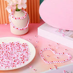 600 Pcs Heart Beads Double Heart Spacer Beads For Jewelry Making Bracelet 8Mm Colorful Love Mixed Flat Loose Pony For Diy Crafts Necklace Keychain Earring(Inner Color)