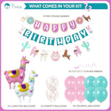 Llama Birthday Decorations, Llama Party Decorations, Llama Happy Birthday Banner | Llama Decorations | Llama Party Supplies | Peruvian Decor, Fiesta Birthday Decorations, Cinco De Mayo Birthday