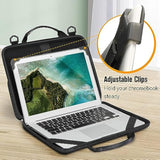 Protective Briefcase Shoulder Bag With Accessory Pouch For Up To 14" Macbook Samsung Dell Acer Asus Lenovo Hp Laptop Notebook Ultrabook