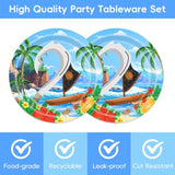 40Pcs Ocean Birthday Party Supplies Set Include 20 Napkins And 20 Plates For Ocean Baby Shower Birthday Party Decorations