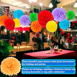 20pcs Orange Tissue Paper Pom Poms Flowers Balls for Party Wedding Decoration