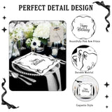 Black Bow Birthday Party Supplies – 96pcs Elegant Tableware Set with Plates, Napkins & Forks