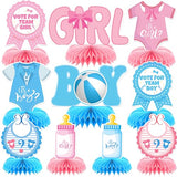 10 Pcs Baby Gender Reveal Decorations, Gender Reveal Table Decorations Baby Gender Reveal Honeycomb Table Centerpieces Gender Reveal Table Centerpieces Blue and Pink Gender Reveal Decorations