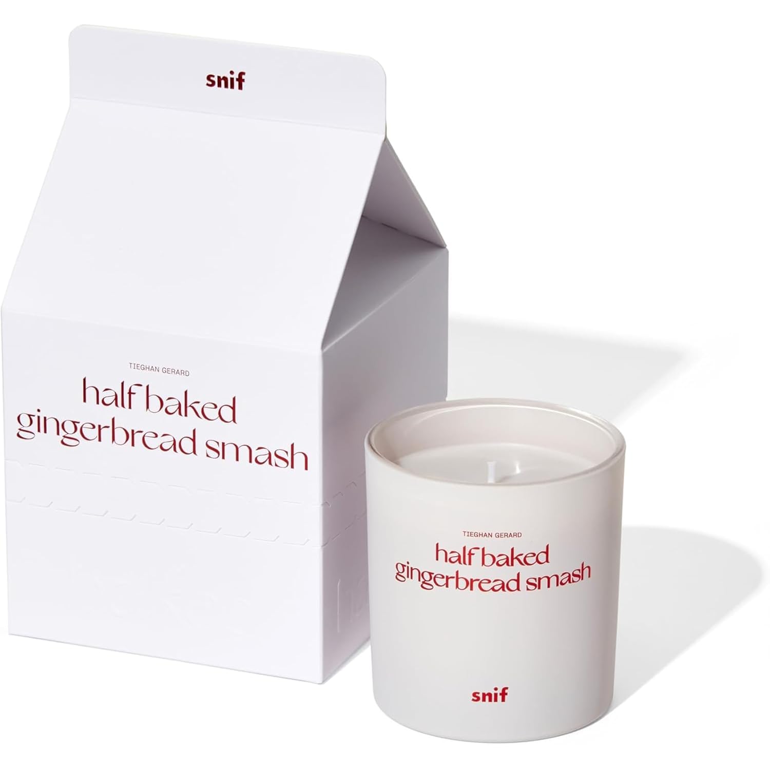 Half Baked Harvest Gingerbread Smash Holiday Scented Candle By , Gourmand, Spicy, Vanilla Scent, 50+ Hours, 100% Cotton Fiber Wicks, Soy Wax Blend, Non-Toxic, Vegan, 8.5Oz