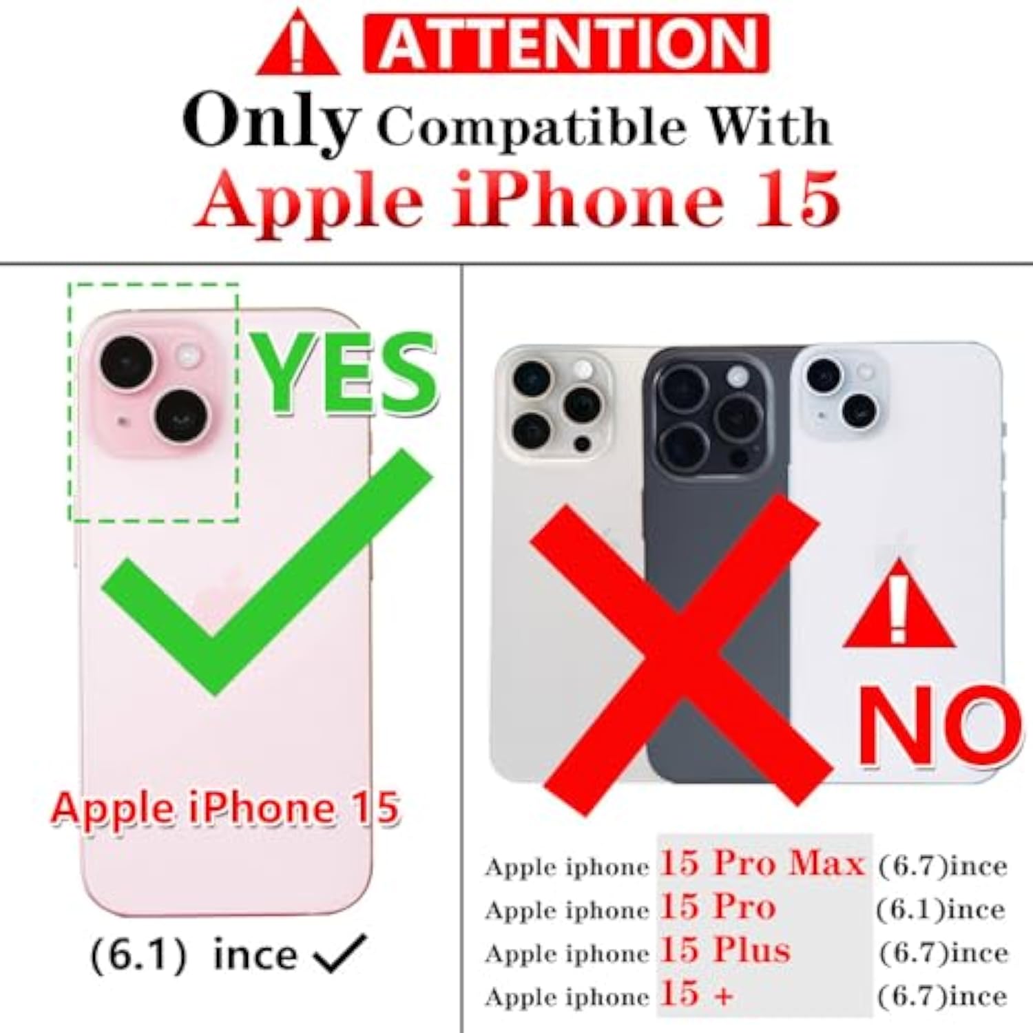 Iphone 15 Shockproof Case With HD Screen Protector Military Grade Black