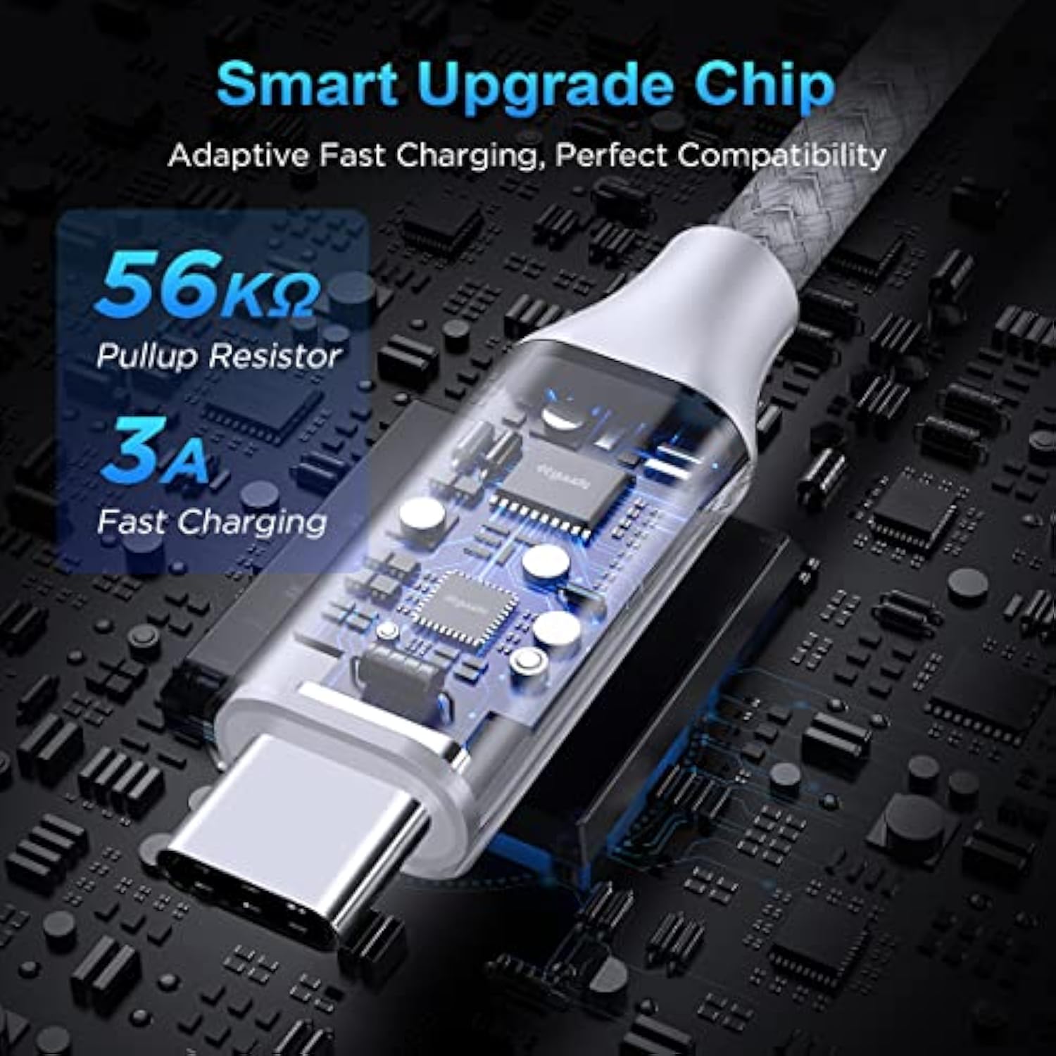 White Usb C Cable 6.6Ft Fast Charging, 2-Pack Type C Cable Braided Usb To Usb