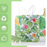32Pcs Luau Party Bags Tropical Paper Bags With Handle Hawaiian Aloha Party Favor