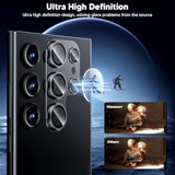 For Samsung Galaxy S24 Ultra Camera Lens Protector, [Full Protection] [Powerful Strength Adsorption] Matte Alloy Metal Ring Glass Camera Screen Protector For Galaxy S24 Ultra,Black