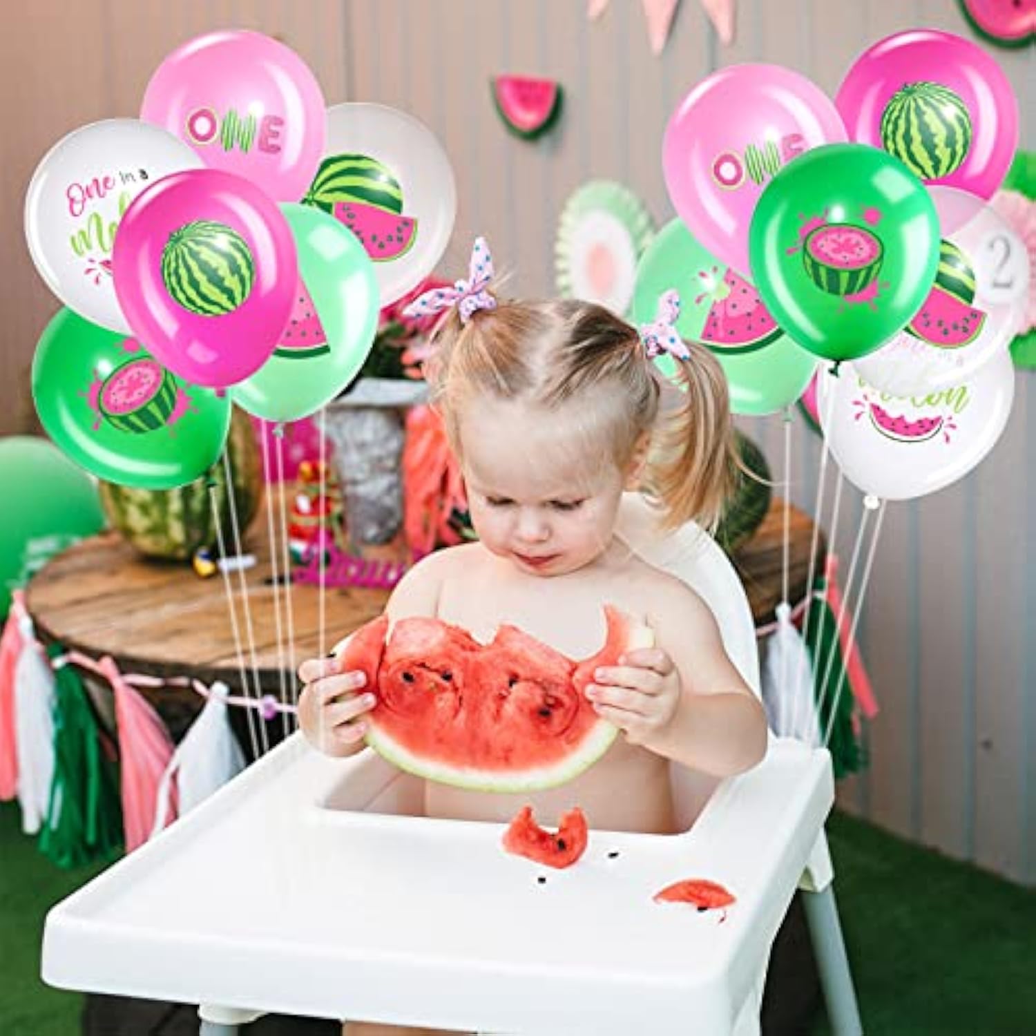 36-Pcs Watermelon Theme Balloons Summer & 1st Birthday Party Decor