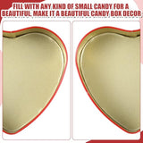 6 Pcs Valentine'S Day Heart Shaped Metal Tins With Lids 4.72" X 4.33" Valentine Candy Boxes Biscuits Jar Empty Candle Jar Heart Metal Container For Valentines Gift Party Favors (Red)