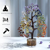 7 Chakra Tree Of Life Decor - Crystal Tree - Feng Shui Decor - Crystal Bonsai Tree - Gem Tree - Gemstone And Crystals - Spiritual Tree - Chakra Stones - Crystal Gifts - Birthday Gift For Women