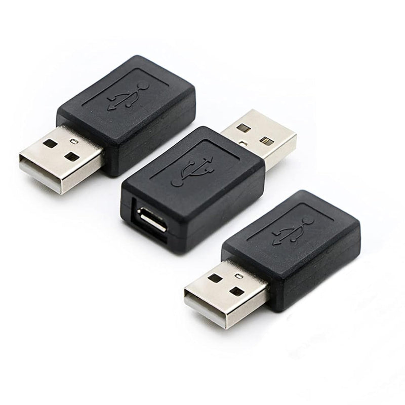 3 Pack Usb 2.0 A Male To Usb Micro Female Adapter Converter