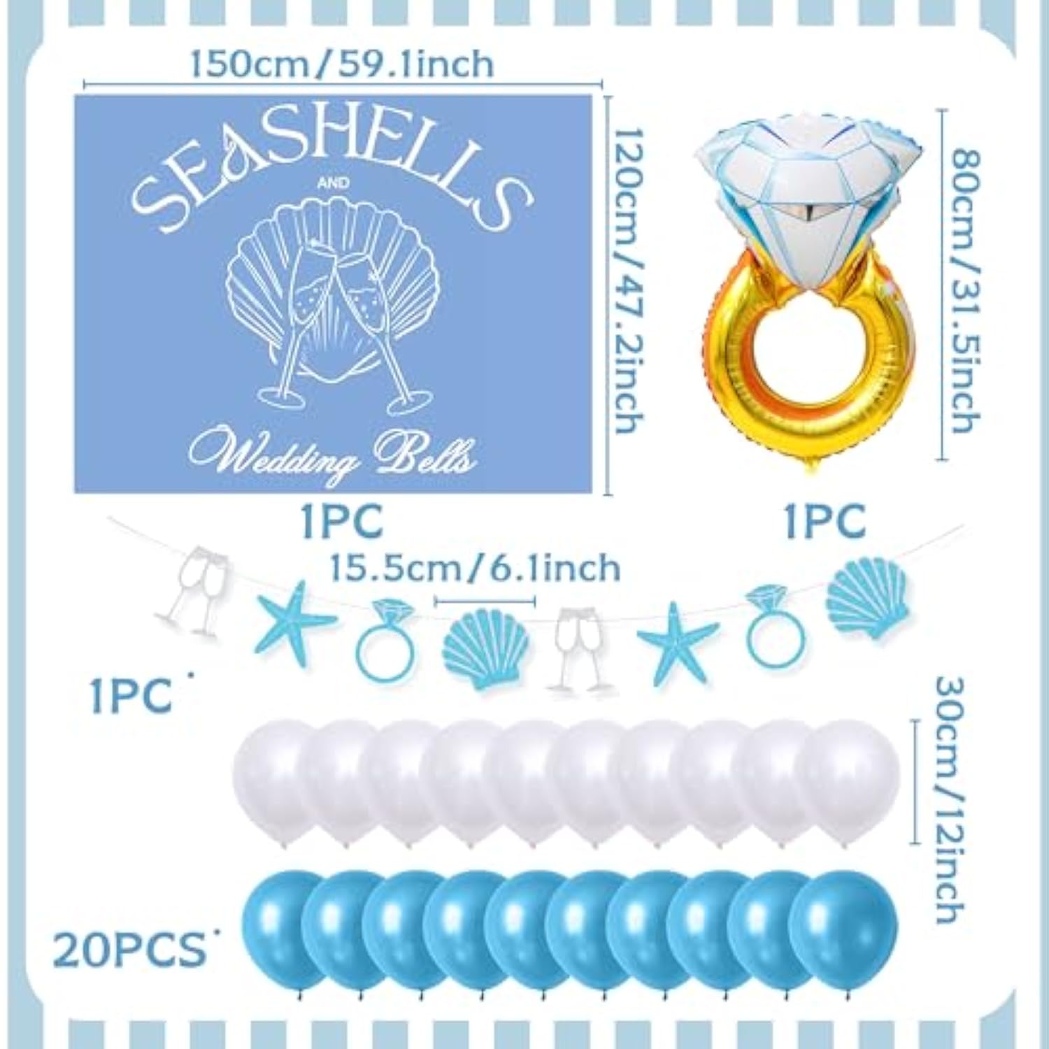 Seashells And Wedding Bells Banner Last Toast On The Coast Sign Beach Bachelorette Decorations Coastal Bridal Shower Party Decorations Beach Theme Bachelorette Party Decor