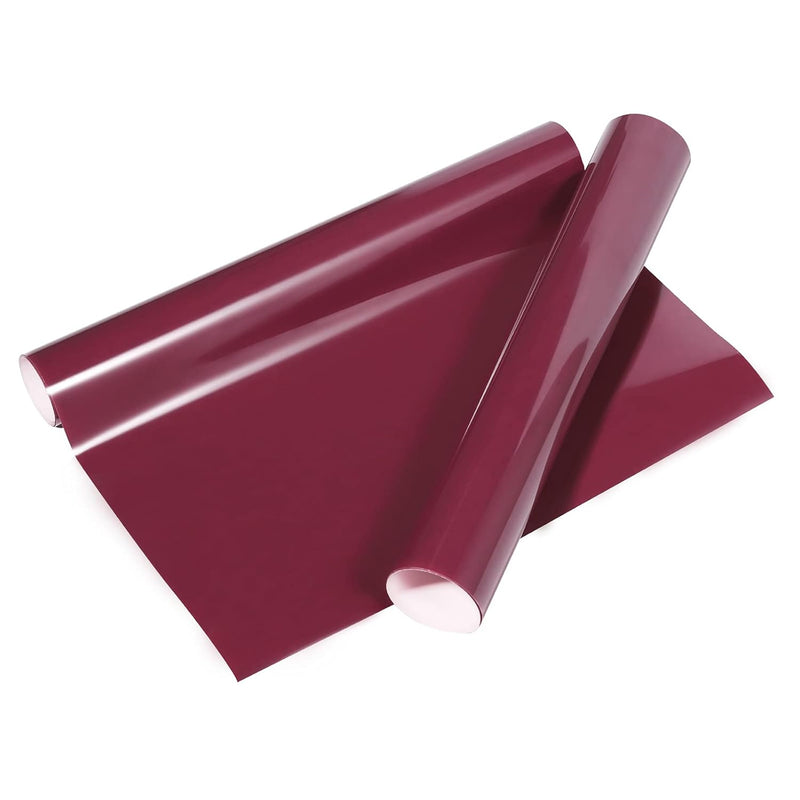 Heat Transfer Vinyl Roll Htv Vinyl - 12"X5Ft Maroon Iron On Vinyl For T-Shirts