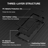 Samsung Galaxy S24 Ultra 3-Layer Shockproof Case with MagSafe Compatibility, Heavy Duty Rugged Cover for Galaxy S24 Ultra, Black