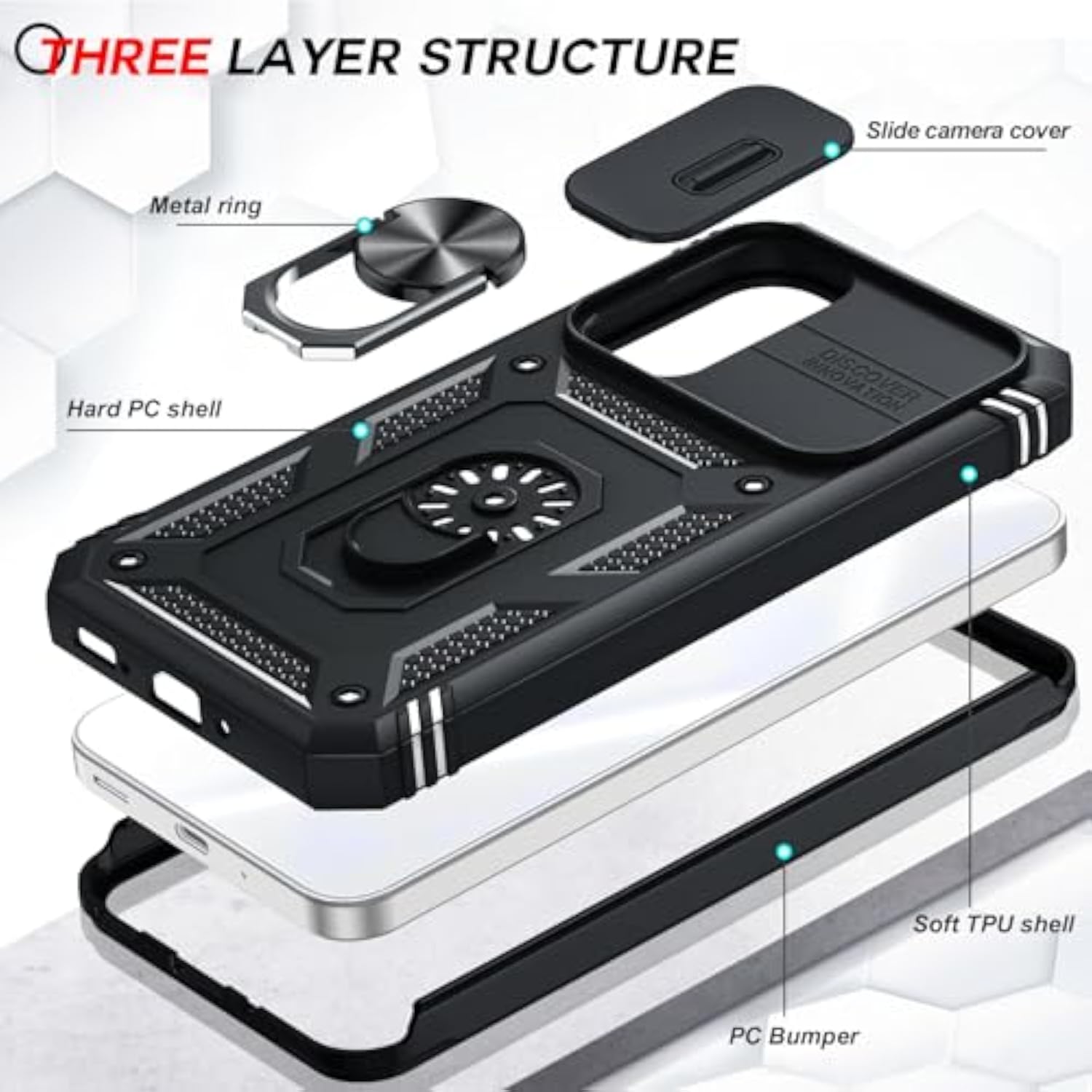 Galaxy A54-5G Phone Case Military-Grade Shockproof Black Protection