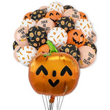 Halloween Foil Balloon Set Trick Treat Pumpkin Balloons for Kids Birthday Party Decorations