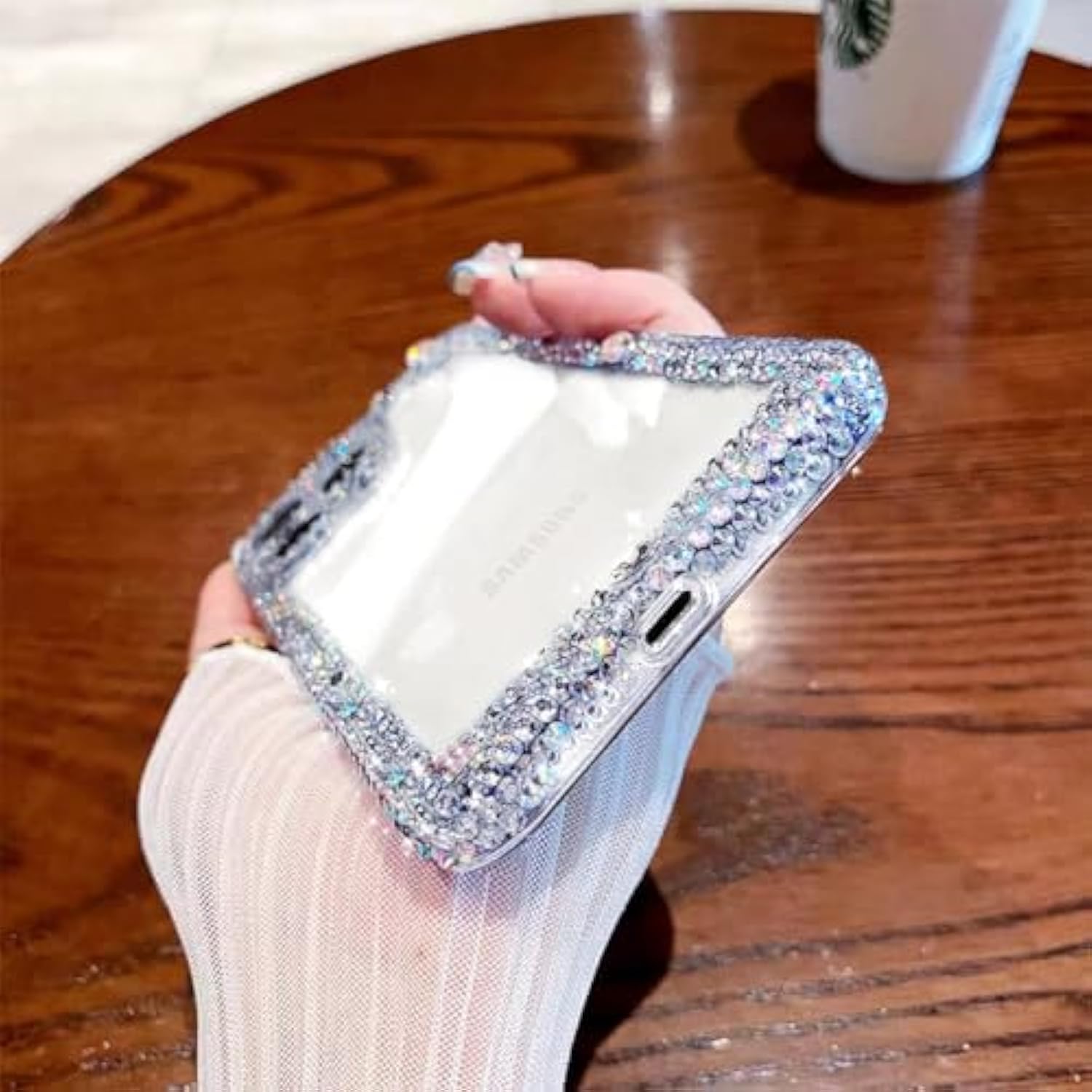 Compatible With Samsung Galaxy S22 Ultra Bling Clear Case For Women,Glitter Phone Case With Sparkle Rhinestone Diamond Camera Protection?Airbag Anti-Fall Crystal Hard Cover For Girl