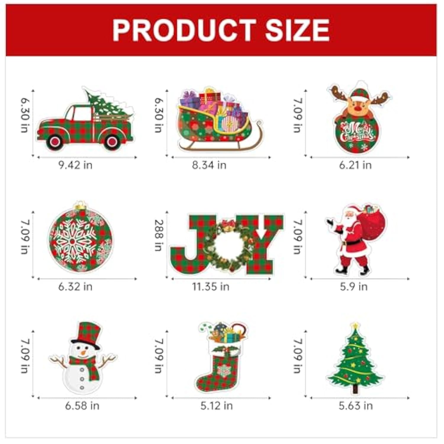 36-Piece DIY Christmas Hanging Swirls with Santa and Ornaments