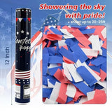 Confetti Cannon 12 Pack Party Poppers 4Th Of July Patriotic Confetti Poppers For July 4Th Decor Biodegradable Poppers Red White Blue Independence Day Confetti Shooter For Celebration Party Decorations