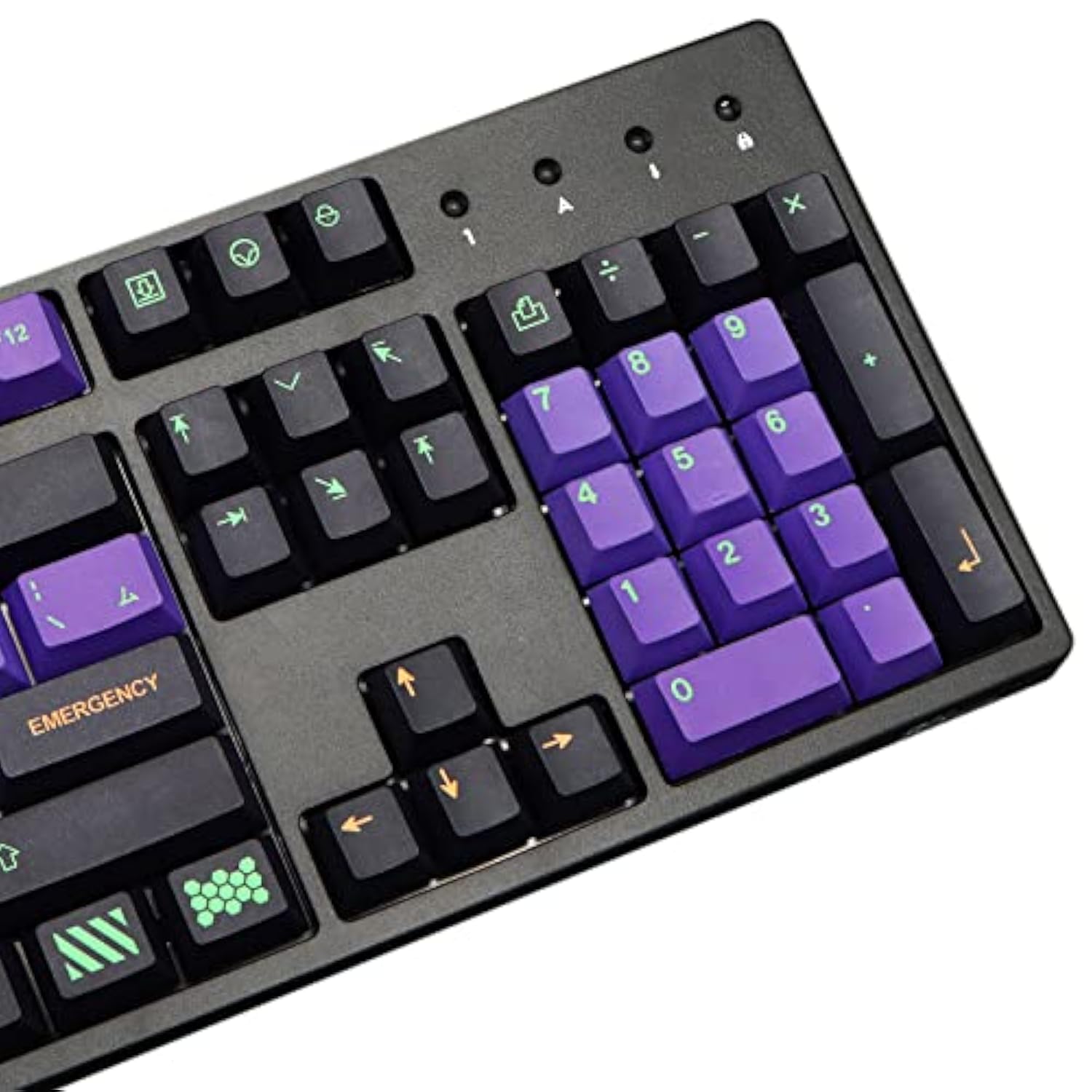 Keycaps Purple Black Keycaps, 134 Set Unit-01 Keycaps For Gaming Keyboard, Pbt
