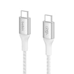 Belkin BoostCharge USB-C to USB-C Power Cable (2M, 6.6ft), Fast Charging Cable