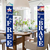 Patriotic 4th of July Pre-Assembled Hanging Banners & Flag Decor