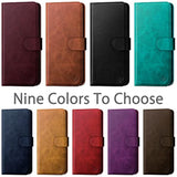 For Samsung Galaxy S24 Plus/S24+ Genuine Leather Wallet Case ?Rfid Blocking??4 Credit Card Holder??Real Leather? Flip Folio Book Phone Case Protective Cover Women Men For S24Plus Case Khaki