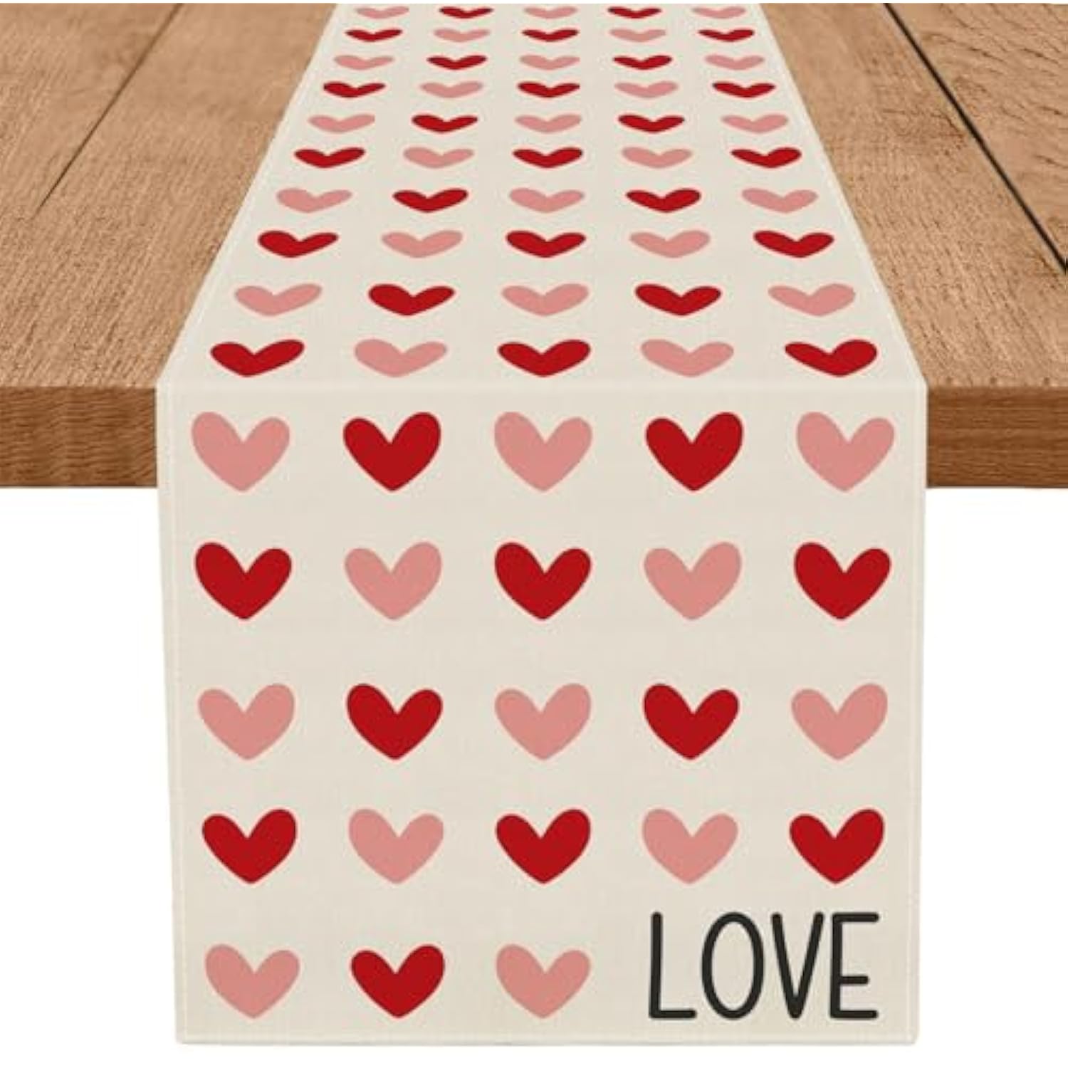 Valentines Day Table Runner Love Hearts I Love You Valentines Decorations 13 X 72 Inch Home Kitchen Dining Roonm Wedding Anniversary Holiday Table Decor