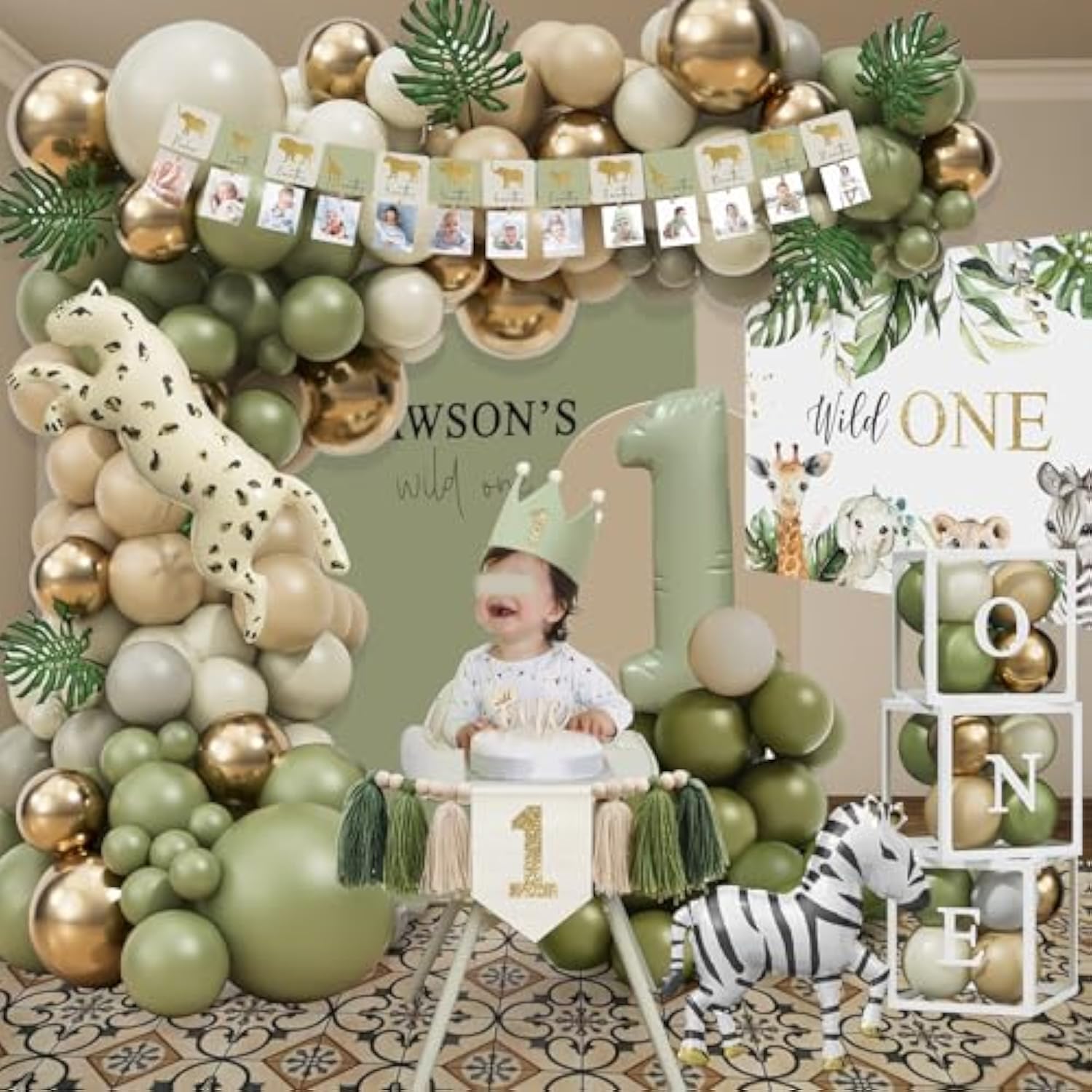 Wild One Birthday Decorations Party Supplies, Jungle Theme First Birthday Decorations For Boy Or Girl